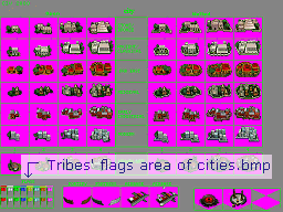 Colours are changed in the cities.bmp