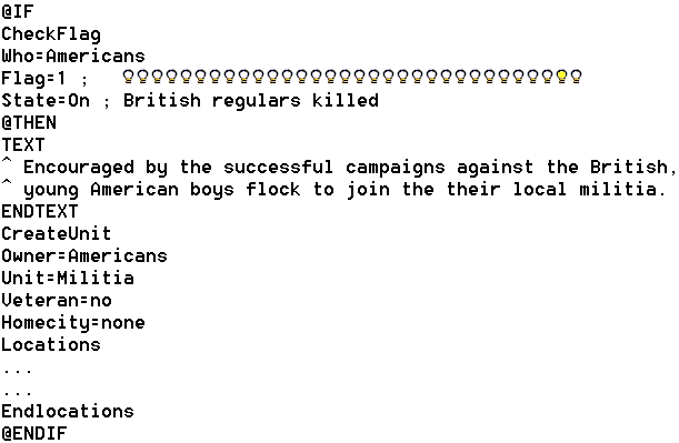 Creation of American Milita units resulting from British units killed