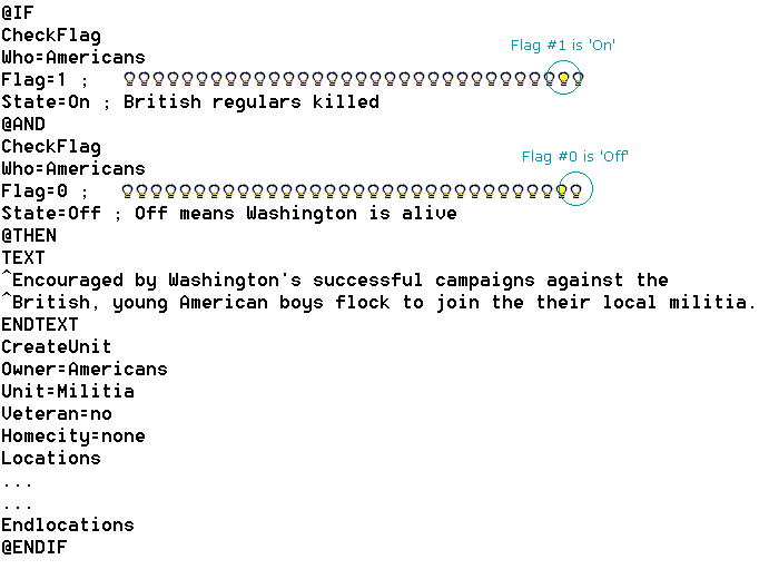 Checking two flags to create an action